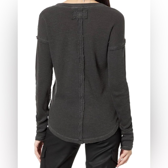 We The Free Womens Sail Away Long Sleeve Solid Top, Dark Gray, NWT - Picture 3 of 11